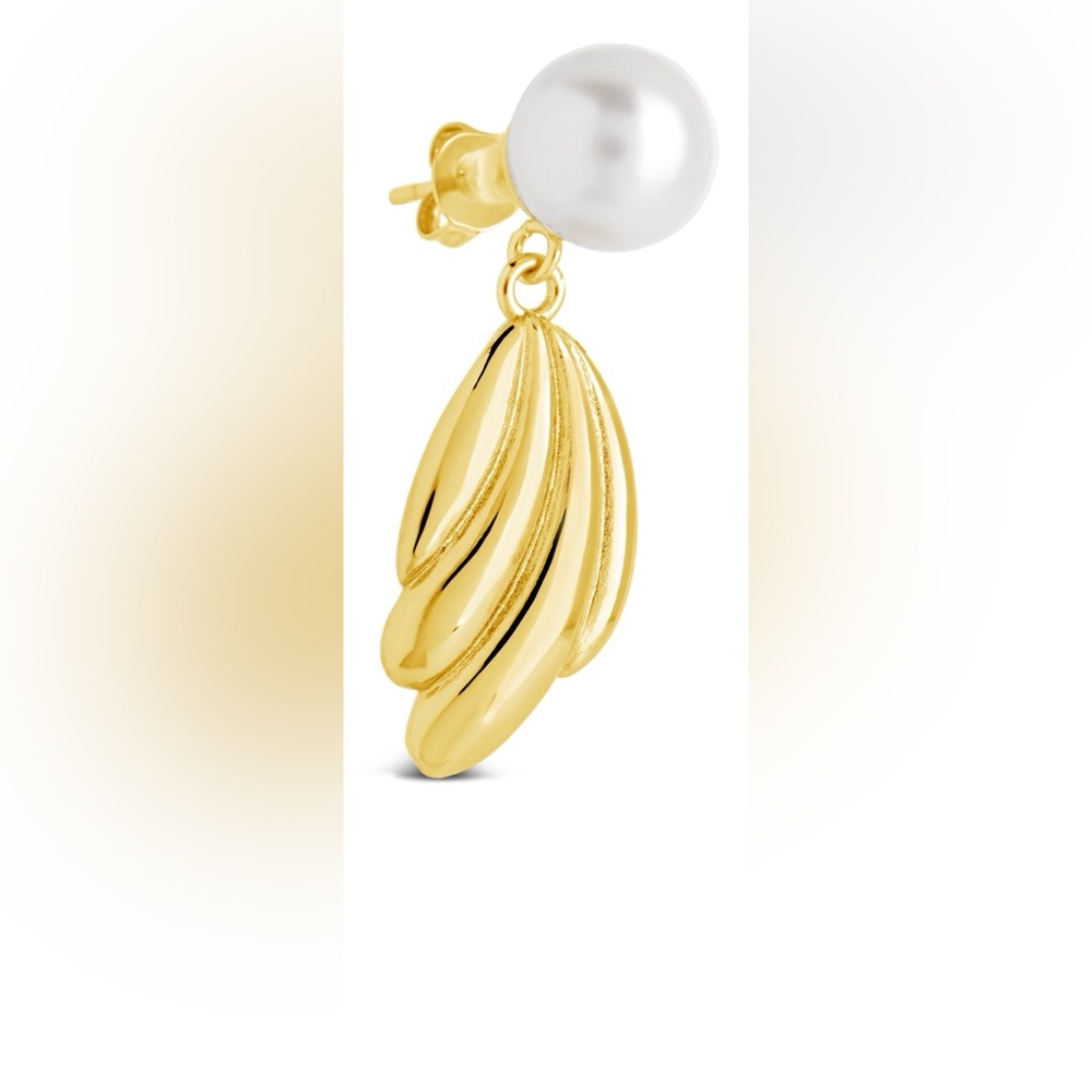 Sterling Forever Chrie 9mm Cultured Pearl Drop Earring